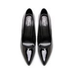 Womens Drag Queen Pointy Toe Court Shoes Black Patent