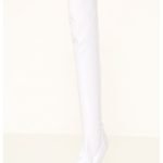 Womens Thigh High Kinky Over The Knee Stiletto Boots White Patent