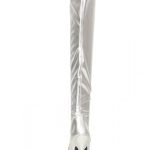 Womens Thigh High Kinky Over The Knee Stiletto Boots Silver Patent