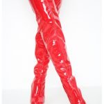 Womens Thigh HIGH Kinky Over The Knee Platform Stiletto Heel Boots Red Patent