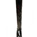Womens Thigh HIGH Kinky Over The Knee Platform Stiletto Heel Boots Black Patent