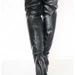 Womens Thigh HIGH Kinky Over The Knee Platform Stiletto Heel Boots Black Matte