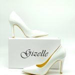 Ladies Womens Pointed Toe Shoes Nude Patent