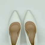 Ladies Womens Pointed Toe Shoes Nude Patent