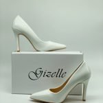Ladies Womens Pointed Toe Shoes Nude Patent