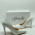 Ladies Womens Pointed Toe Shoes Nude Patent