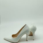 Ladies Womens Pointed Toe Shoes Nude Patent