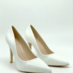 Ladies Womens Pointed Toe Shoes Nude Patent