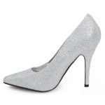 Womens Drag Queen Pointy Toe Court Shoes White Matte