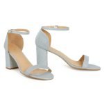 Womens Unisex Drag Queen Peep Toe Heels silver patent