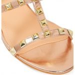 Womens Unisex Studded Block Mid Heeled Rivet Sandal Plus Size 8 to 12