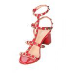 Womens Unisex Studded Block Mid Heeled Rivet Sandal Plus Size 8 to 12