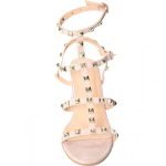 Womens Unisex Studded Block Mid Heeled Rivet Sandal Plus Size 8 to 12