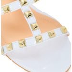 Womens Unisex Studded Block Mid Heeled Rivet Sandal Plus Size 8 to 12