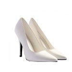 Womens Drag Queen Pointy Toe Court Shoes White Matte