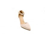 Women Unisex Low Kitten Heel Black patent