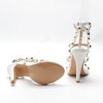Women Round Toe Kitten Heel Shoes White