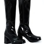 Ladies Womens Fancy Dress Party GO GO Boots 1960s & 1970s Black