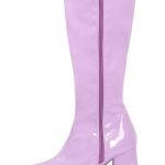 Ladies Womens Fancy Dress Party GO GO Boots 1960s & 1970s Baby Pink