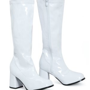 Ladies Womens Fancy Dress Party GO GO Boots 1960s & 1970s White