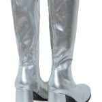 Ladies Women Fancy Dress Party GO GO Boots 1960s & 1970s Silver