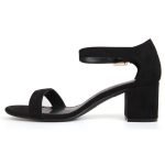 Womens Low Mid Heel Block Peep Toe Ladies Ankle Strap Party Strappy Sandals
