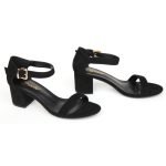 Womens Low Mid Heel Block Peep Toe Ladies Ankle Strap Party Strappy Sandals
