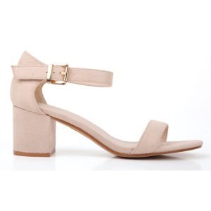 Womens Low Mid Heel Block Peep Toe Ladies Ankle Strap Party Strappy Sandals