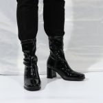 Women's Go Go Boots Mid Calf Block Heel Zipper Boot