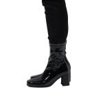 Women's Go Go Boots Mid Calf Block Heel Zipper Boot