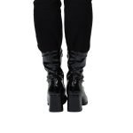 Women's Go Go Boots Mid Calf Block Heel Zipper Boot
