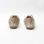 Girl's Mary Jane Ballerina Flat Shoes- Gold Glitter