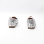 Girl's Mary Jane Ballerina Flat Shoes- Silver Glitter