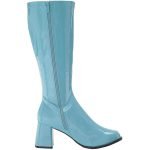 Women Fancy Dress Party GO GO Boots 1960s & 1970s Sky Blue