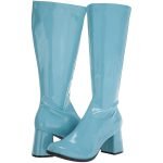 Women Fancy Dress Party GO GO Boots 1960s & 1970s Sky Blue